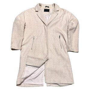 STORM & MARIE Pink Lydia Textured Boyfriend Oversized Jacket Coat Womens Large